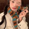 Narrow Striped Scarf Korean Style Winter Shawl Fashion Cashmere Knitted Scarf  Autumn Winter