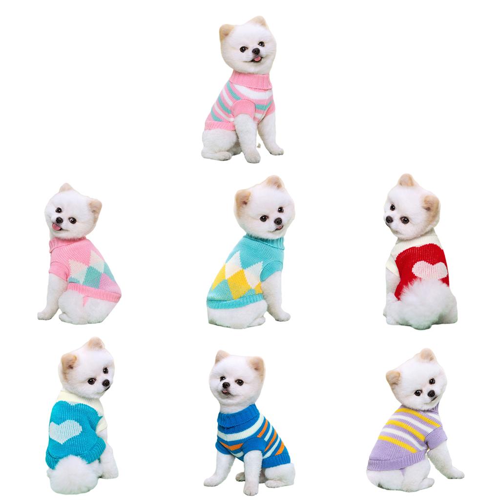 Cat Dog Sweater Warm Pet Clothes for Spring Autumn Pet Puppy Winter Clothing Pullover Sweater Small Dog Pet Accessories