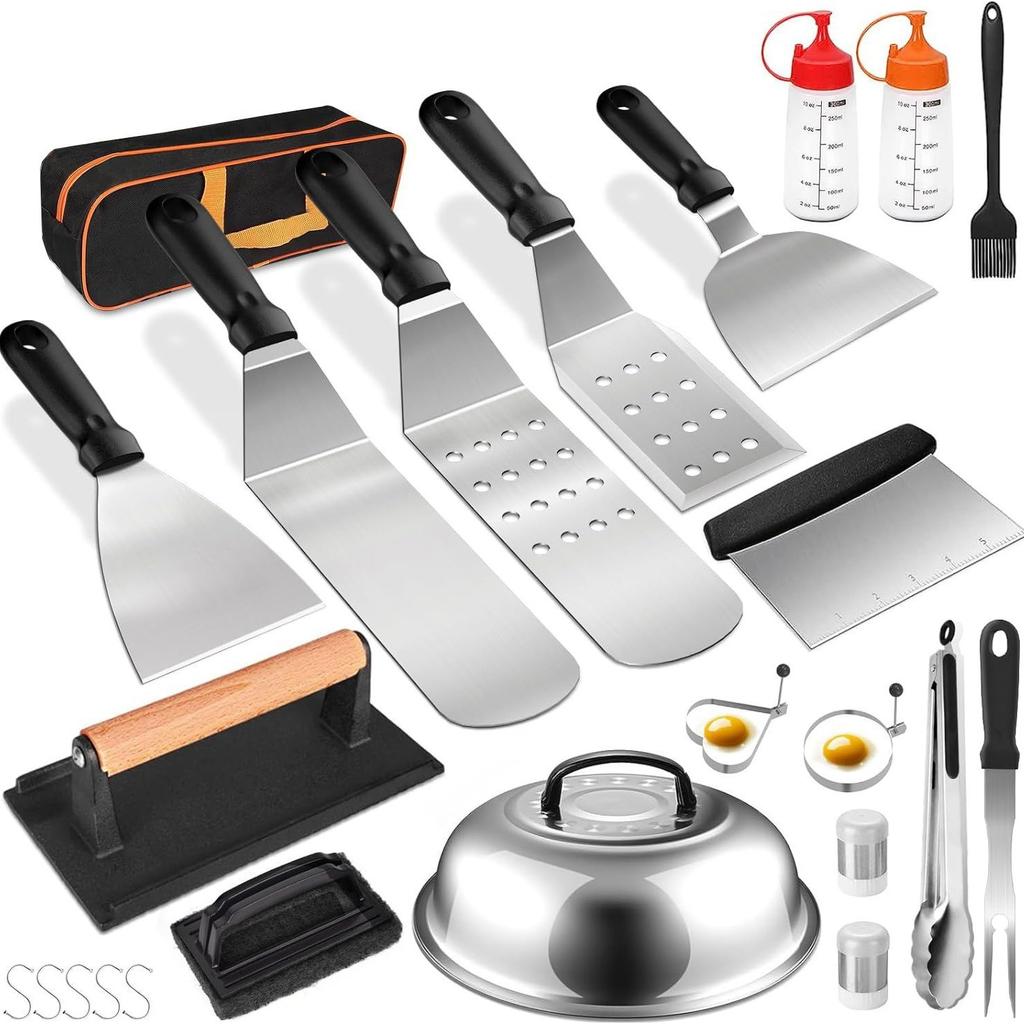 Набор инструментов для барбекю из нержавеющей стали для барбекю на открытом воздухе, лопатка для барбекю, лопатка для приготовления пищи, комбинация тарелок, инструменты для барбекю