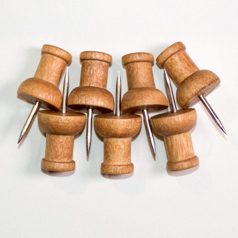 Tool Wall Studs for Photos Foam Boards Wooden Push Pins Thumbtack Pins Map Tacks Map Markers