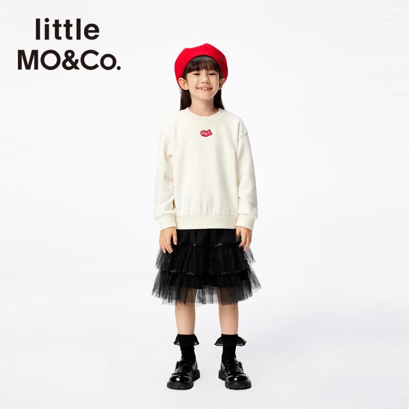 Маленькая MO&Co. Детская толстовка с длинным рукавом и принтом животных