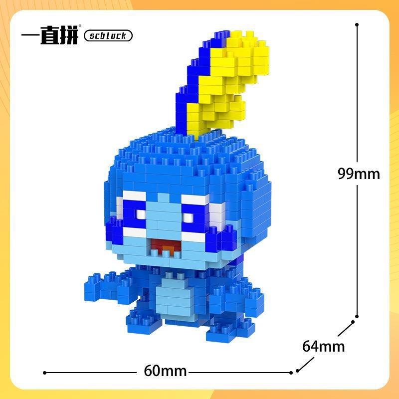 Pokemon Building Blocks Small Cartoon Mini Block Pikachu Charizard Eevee Mewtwo Anime Assemble Action Model Dolls Boys Toys
