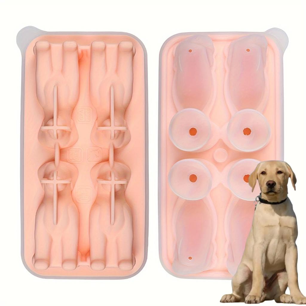 Adorable Dog-Shaped Silicone Mold Whiskey Ice Cube Mold Tray Multifunctional Chocolate DIY Decor Mold Flexible Party Supplies
