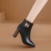 Весна Осень Высокие каблуки Женские ботильоны Короткие сапоги Туфли на высоком каблуке Маленькие Большие размеры