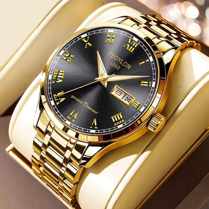 Мужские часы Мужские часы кварцевые знаменитые студенческие часы со стальным ремешком водонепроницаемые полностью автоматические мужские часы модель