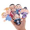 Rinquedo Fantoche Hand Puppets 6pcs Family Finger Puppet PlushTelling Dolls For Children