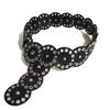 Y2k Disc PU Hollow Belt Zinc Zinc Alloy Concho Waistband Vintage Rivet Wide Belt  Women