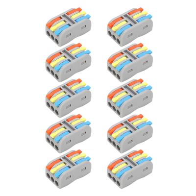 10 шт. соединительный проводник LeverNut 3in3out быстрое освещение клеммная колодка 250 В