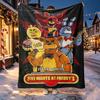 Five Nights at Freddy's Pattern Blanket for Home Decoration, Bed, Sofa, Car Travel, Camping, Suitable for All Seasons, Birthday Christmas Gift