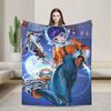 Плед Overwatch Juno Теплый Уличный Тренд Плюшевое Постельное Белье Пледы Для Детей Гостиной Фланелевое Покрывало Покрывало на Кровать