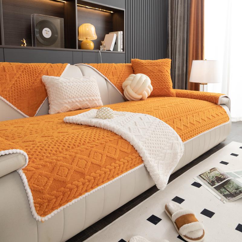 Чехлы на диван для гостиной, Нескользящий чехол для дивана, шезлонг, коврик для дивана, скандинавское универсальное угловое полотенце для дивана