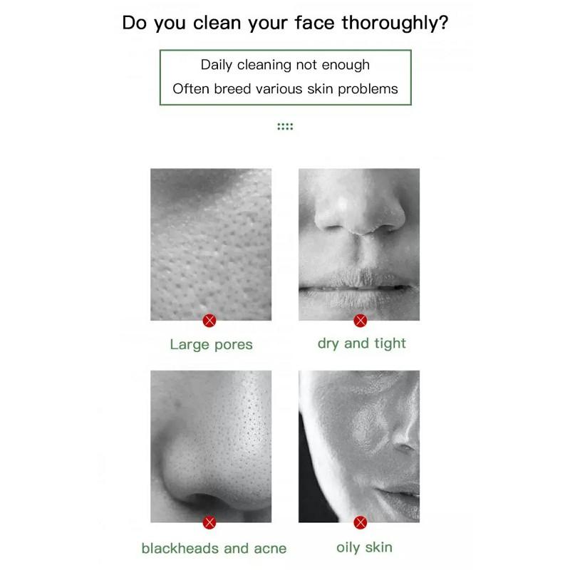 Твердая маска, увлажняющая грязевая маска, очищающая маска для лица против морщин с зеленым чаем/баклажанами