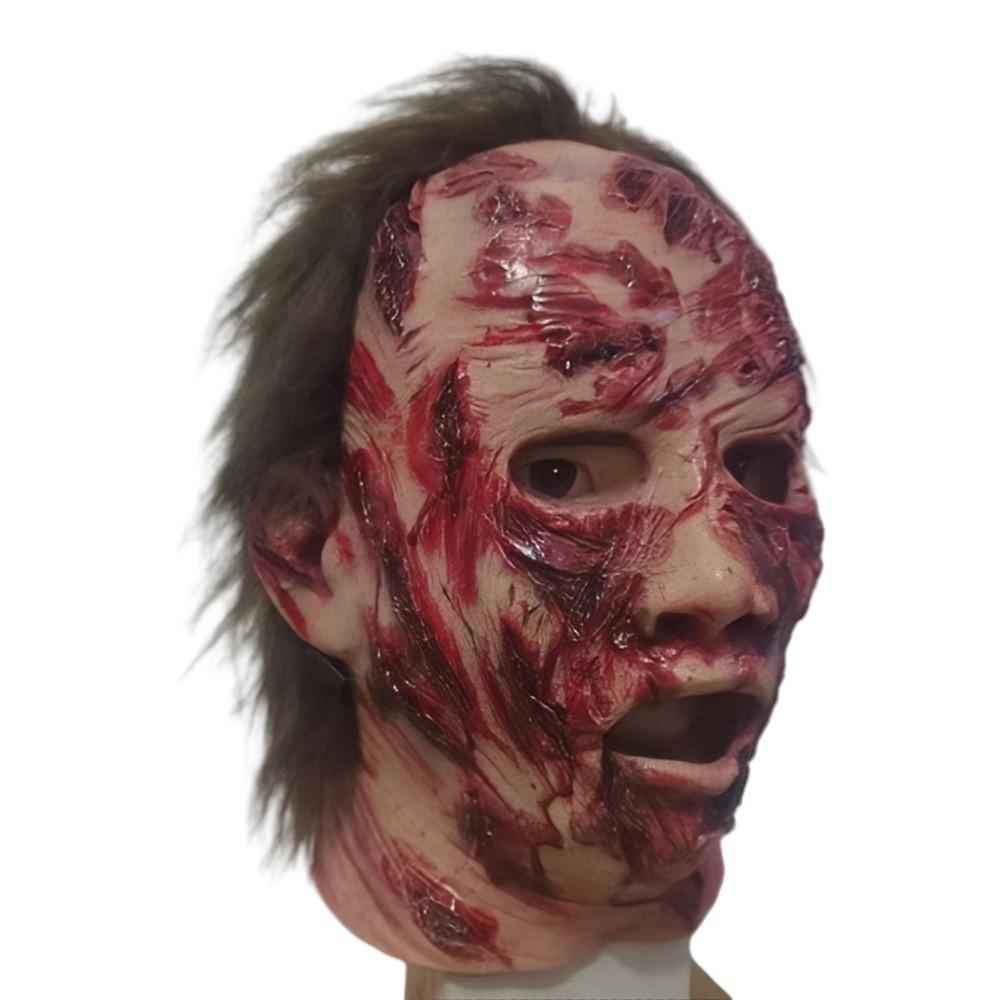 Satanic Latex Mask For Halloween Cosplay With Horns For Costume Parties