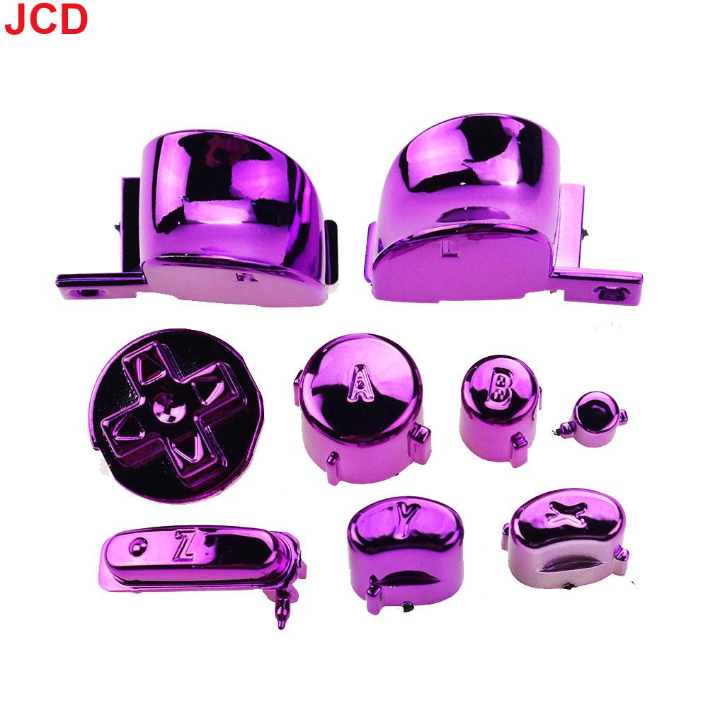 JCD 1set Electroplating Button Keys ABXY Z Keypads L R Buttons For Gamecube NGC Game Controller Replacement Accessories