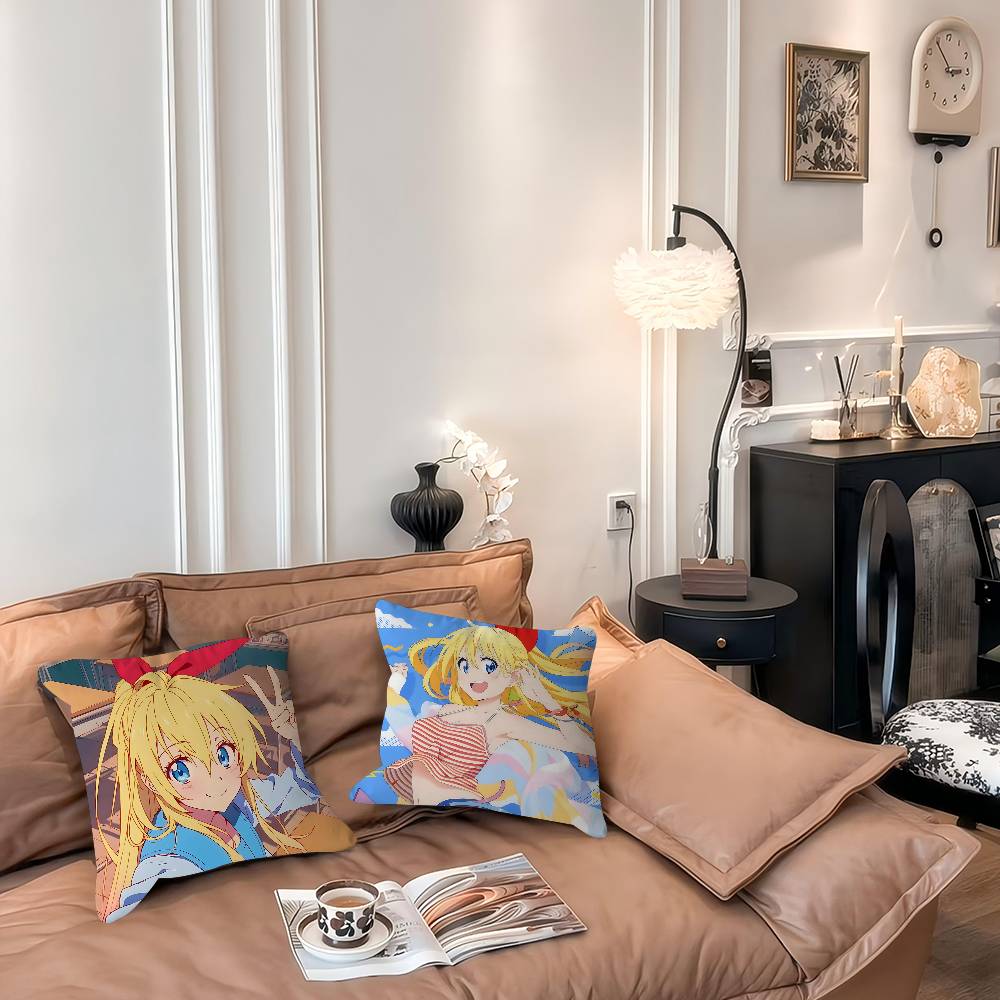 Anime K-Kirisaki-Chitoge Pillow Gift Home Office Decoration Bedroom Sofa Car Cushion Cover Case 45x45