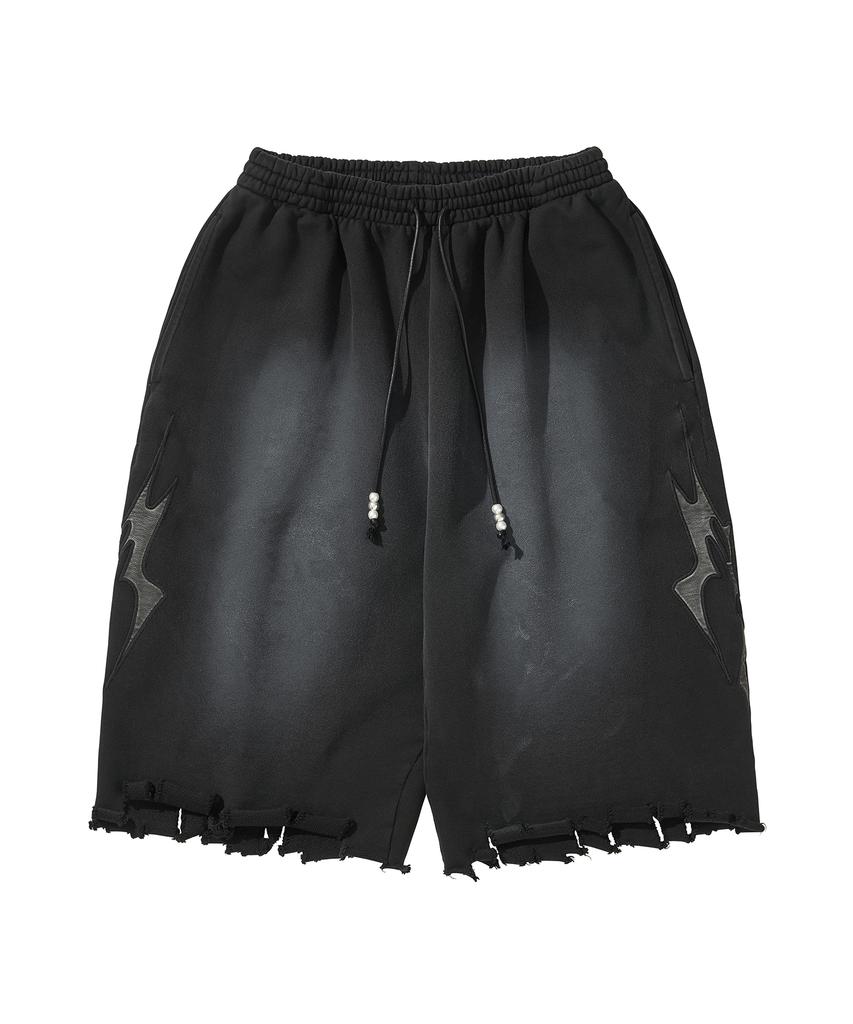 LIBERE Logo Sweat Half Pants / Black