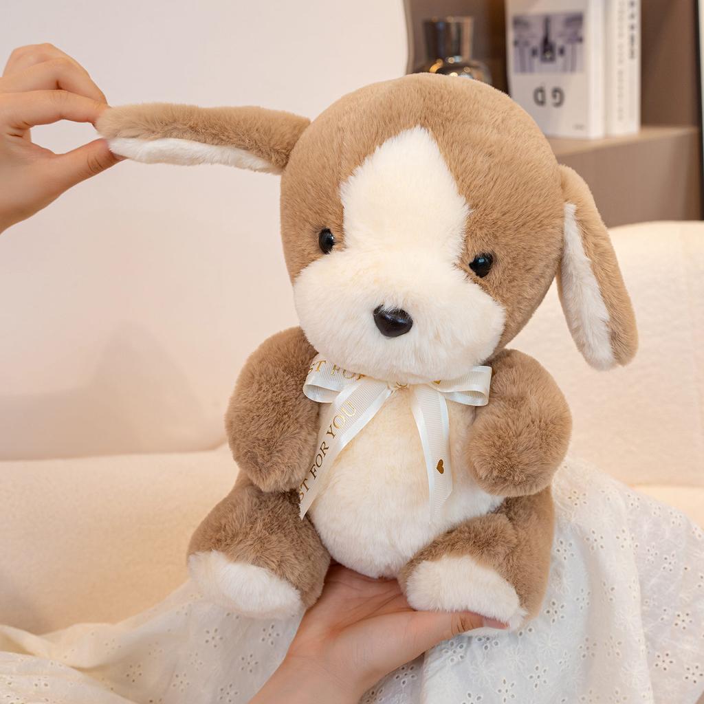 Мягкая плюшевая игрушка Милый Пес Медведь Кролик Мягкая Кавайная Щенок Кролик Кукла Детская игрушка Мультяшное животное Девочки Дети Подарок на день рождения Рождество