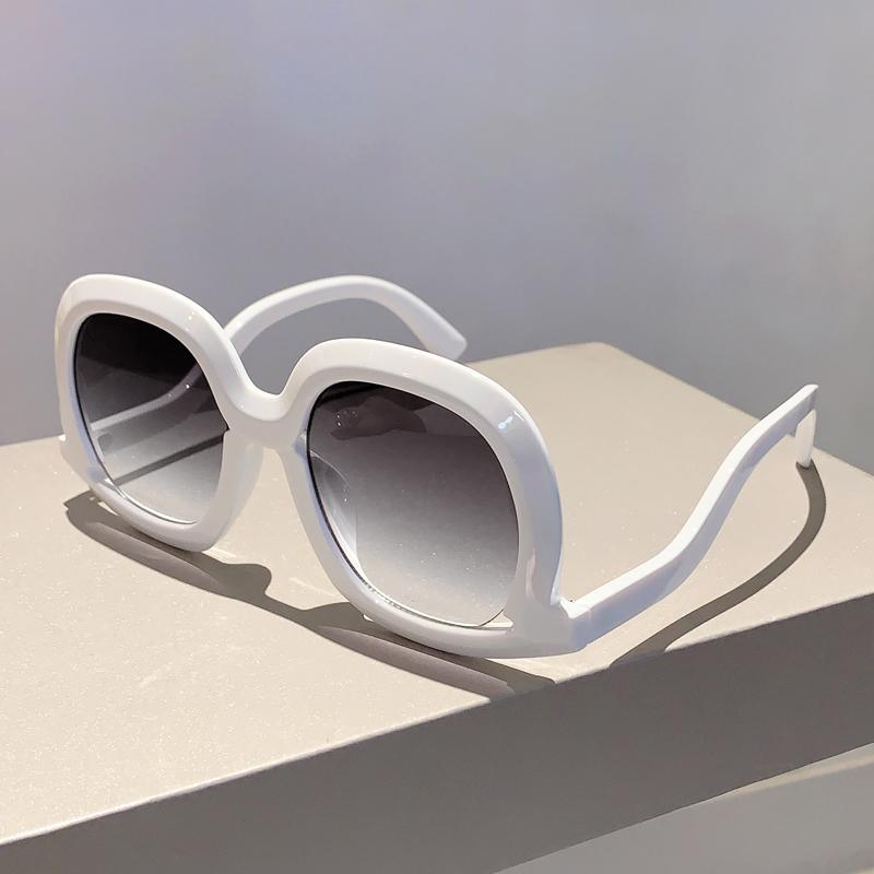 Крупные круглые солнцезащитные очки Стильная винтажная оправа конфетного цвета Женские очки Новый брендовый дизайн Градиентные оттенки UV400