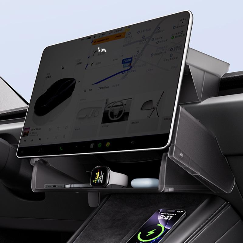 Обновленные аксессуары для хранения под экраном и держатель для ETC для Tesla Model 3/Y