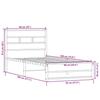 VidaXL Cadre de lit en métal sans matelas chêne sonoma 90x190 cm 4017264