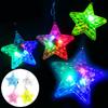 Glowing Glowing Pendant Star 36 Pieces Set Star Pendant Kids Summer Festival Shiny Star Necklace Shiny Flash Toy Festival Wholesaler Bulk Lottery