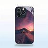 Winter Evening Snow Scenery Glass Phone Cover For iPhone 17 16 15 Pro Max 14 Plus 13 12 11 Anti‑Fingerprint Protective Case