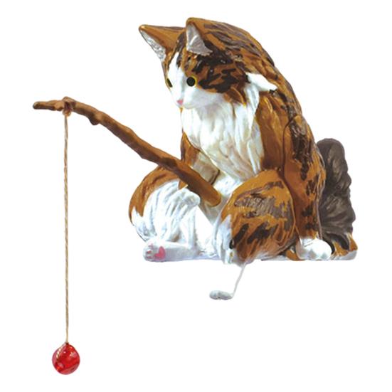 Рыболовная фигурка кота из смолы мультяшный котенок статуэтка животное скульптура домашний офис рабочий стол