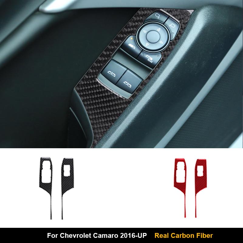 For Chevrolet Camaro 2016-UP Center Console Gear Carbon Fiber Cover Car Accessories Interior Stickers