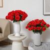 5Pcs Artificial Flowers Bouquet Red Velvet Fake Rose Flower for Wedding Home Table Decoration Christmas Tree Decor Valentine's