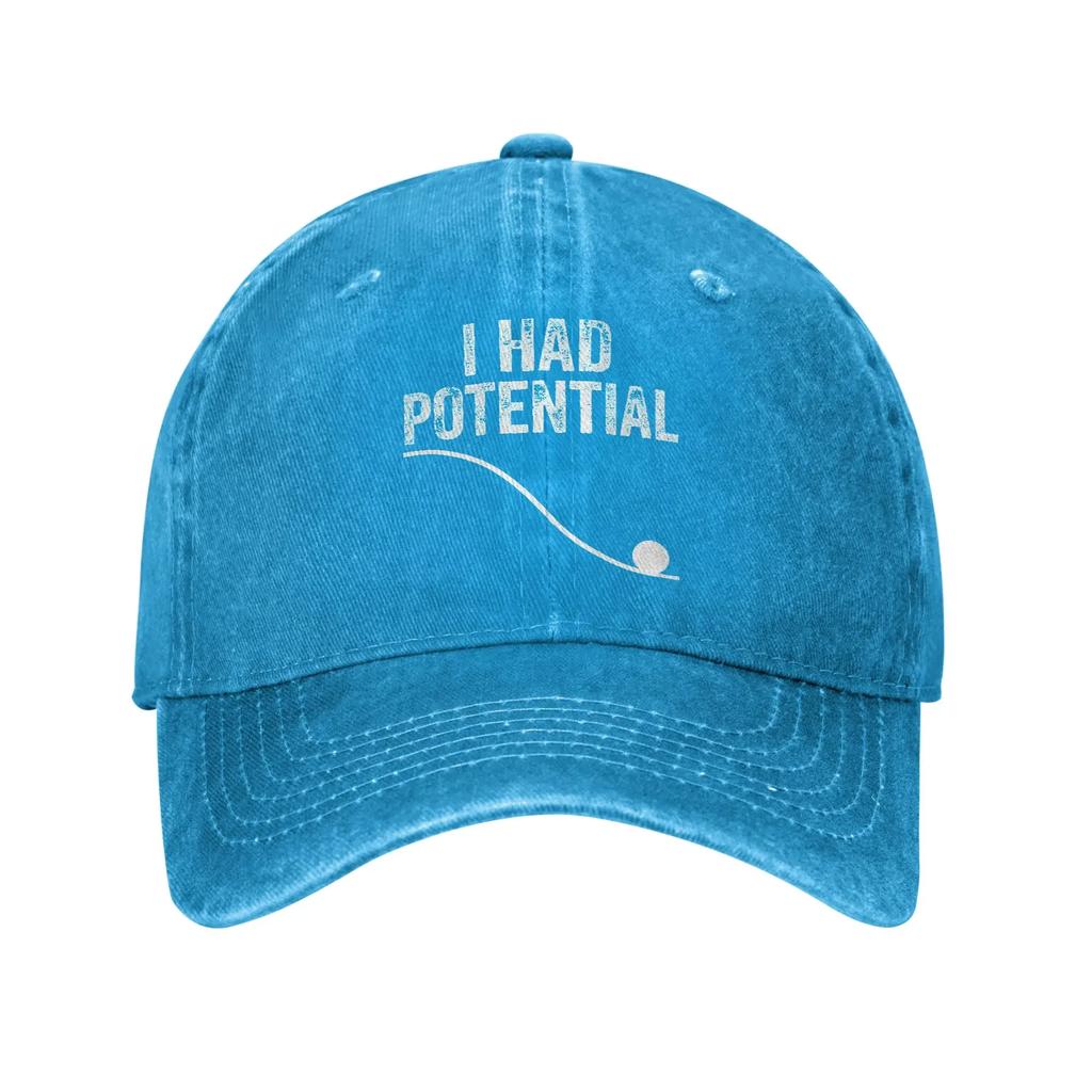 ihadpotential Printed Cap For Unisex Cotton Trucker Hat Lerisure Headwear Baseball Cap Adjustable