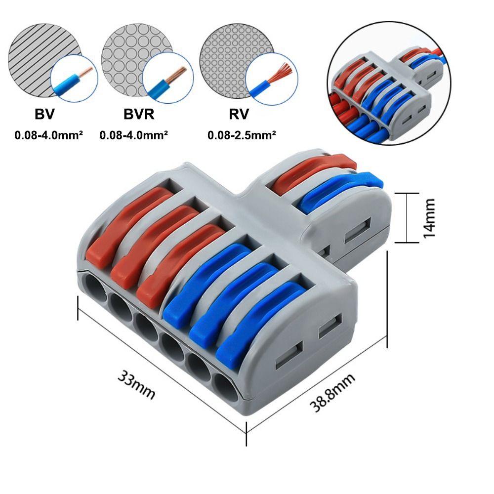 Mini Quick Terminal Block Universal Compact Fast Connector Small Wiring Connector  Electrical