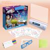 Kid LED Luminous Blackboard Dawing Toy 3D Colorful Light  Art Doodle Board Marker Pen Writing Pad Montessori Education Toy Gift