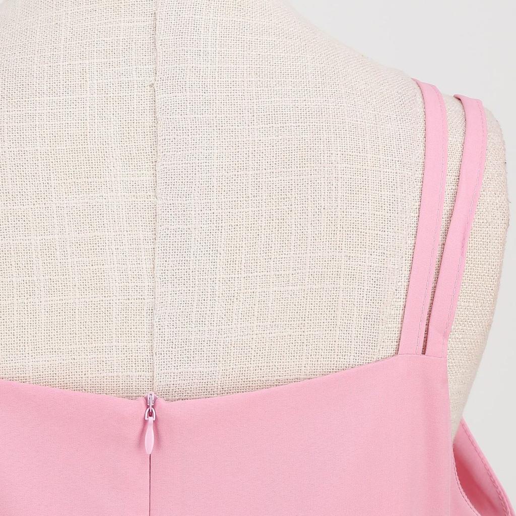 GMXIA Женское летнее сексуальное однотонное платье с лямкой на шее в стиле ретро