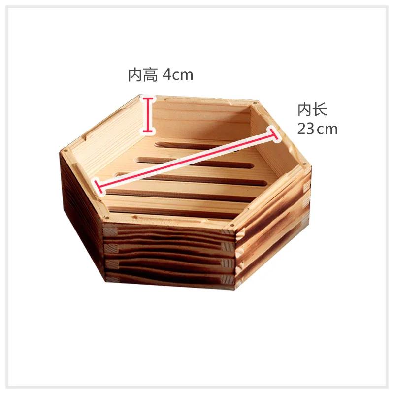 Wooden Hexagonal Steamer Chinese Dim Sum Steamed Grid Multi-size Heat Resistant Household Pastry Steamer Kitchen Cookware Tool
