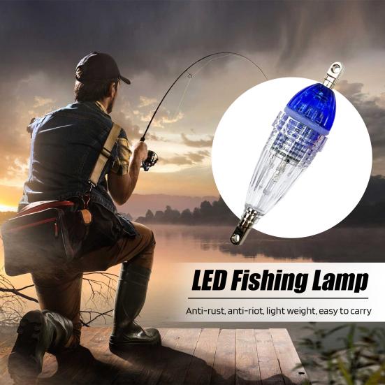 Underwater Fishing Lamp Waterproof Colorful LED Fish Luring Light Submersible Deep Drop Fish Attraction Gathering Lamp Fishing Accessories
