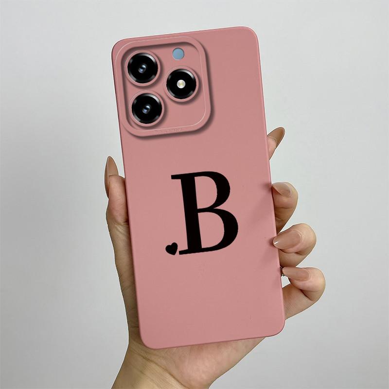 Чехол для телефона Realme C63 C61 Милые буквы Задняя крышка Для Oppo Realme C 61 C 63 Мягкий жидкий силикон Защита камеры Fundas