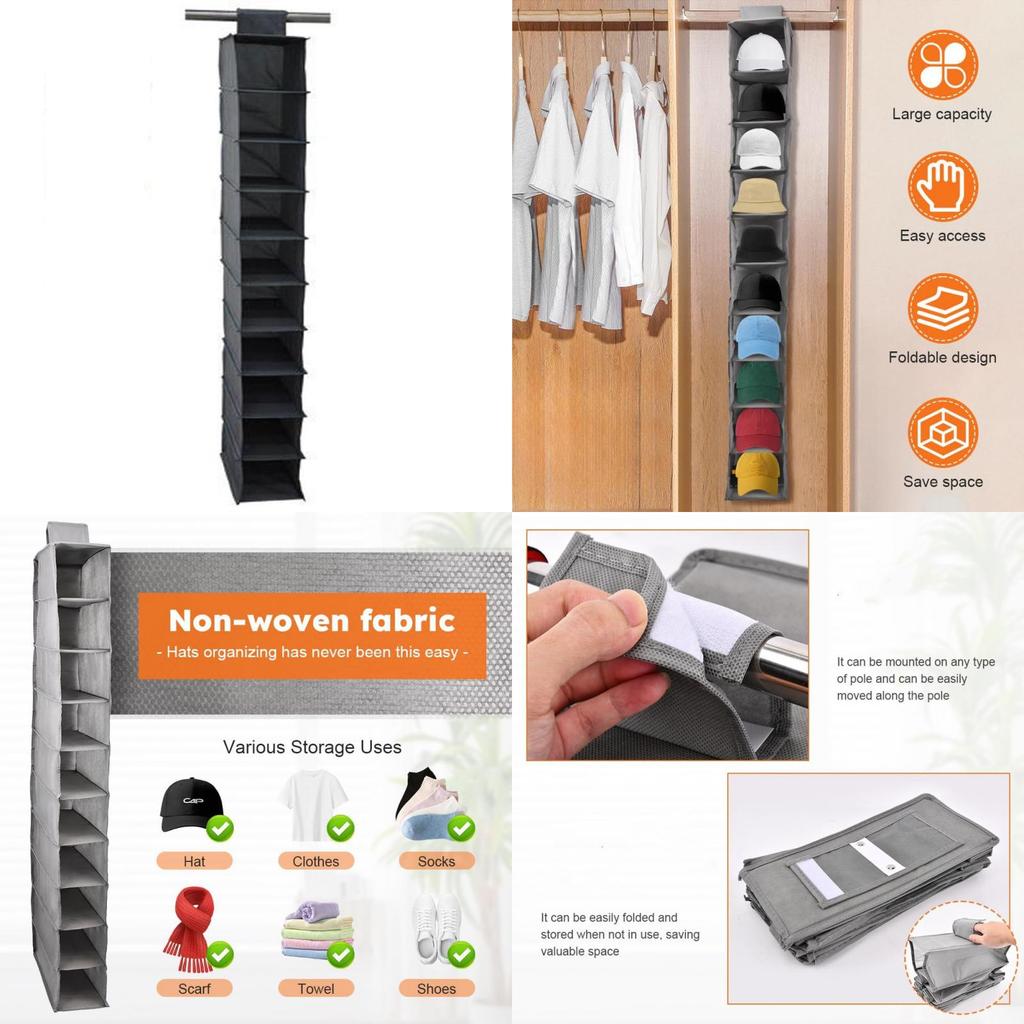 Сумка для хранения обуви с несколькими слоями для организации в спальне, гардеробе и для подвешивания на стену