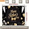 2D Happy Father's Day Backdrop Black Gold Tuxedo Photography Background Banner