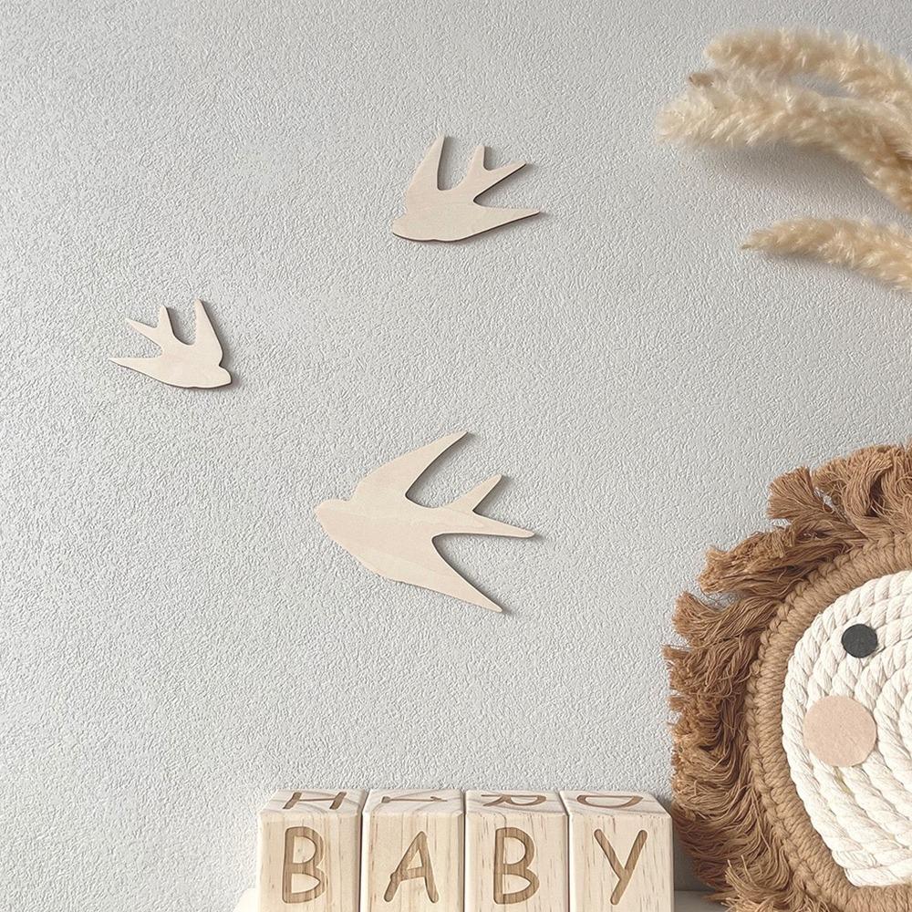 Сделай сам Наклейки на стену Облака 3D Наклейки на стену Милые Деревянные наклейки Настенные украшения Декор детской комнаты