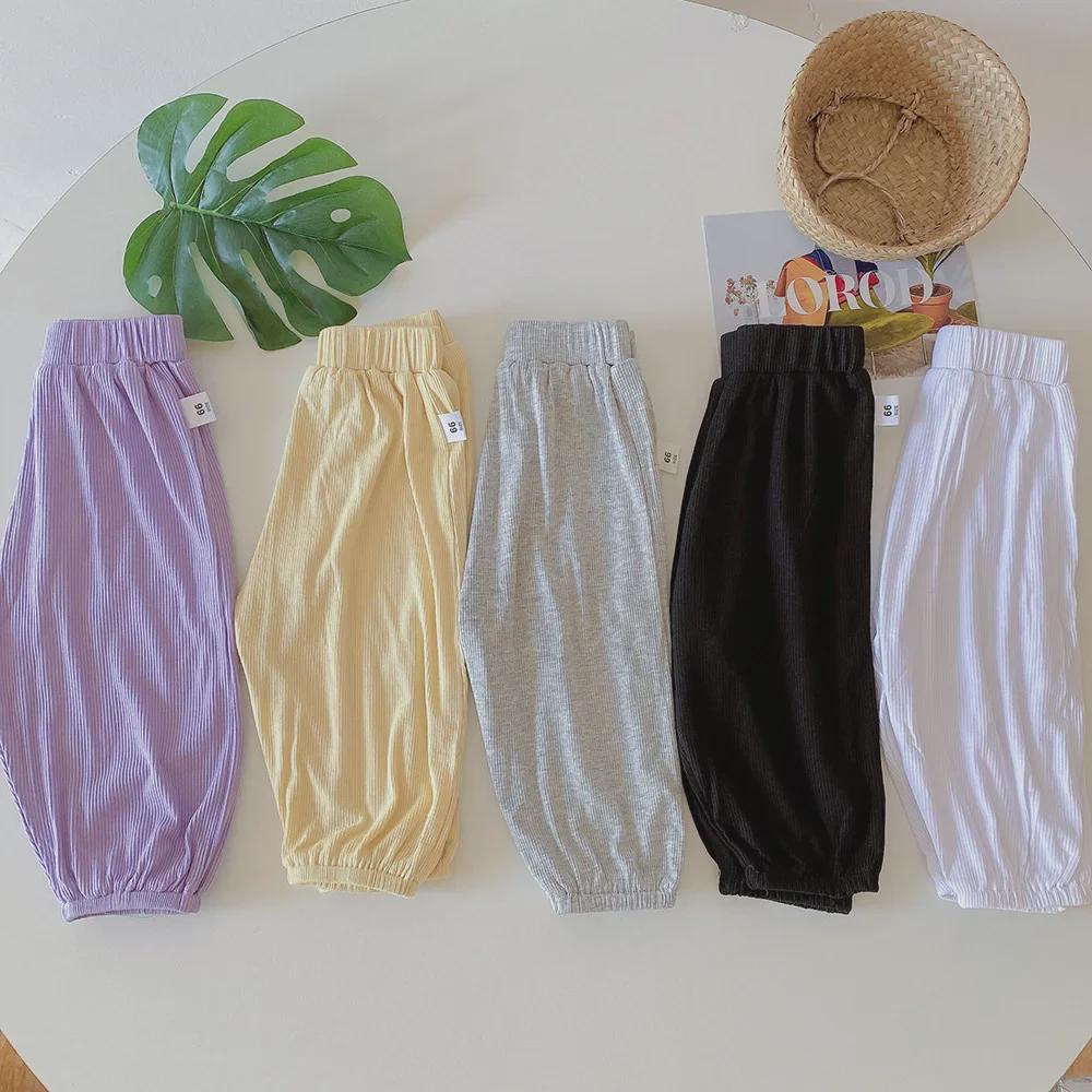 Летние тонкие модальные детские брюки с защитой от комаров для мальчиков и девочек - брюки Air-Conditioning Big PP