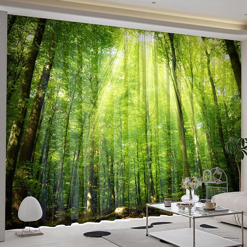 Пейзаж Водопад Лес Природа Senery Оконные Шторы Жалюзи Для Детей Спальня Гостиная Ванная Кухня Дверь Домашний Декор