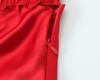 European & American Style Layered Silk Satin Spaghetti Strap Dress