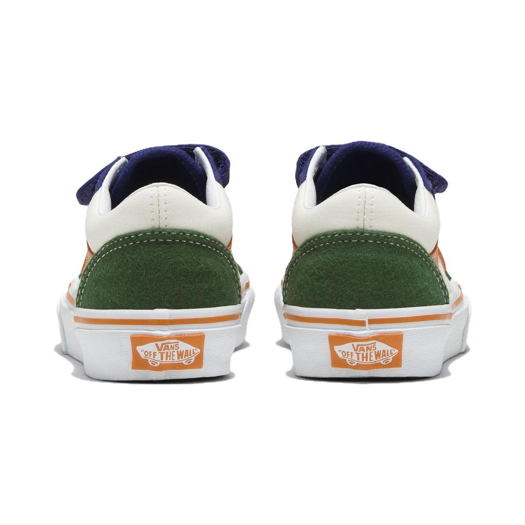 Vans Old Skool V Повседневные Удобные Прочные Дышащие Низкие Детские Кеды для Скейтбординга Детские кроссовки Белый Зеленый VN0A38HD6GL