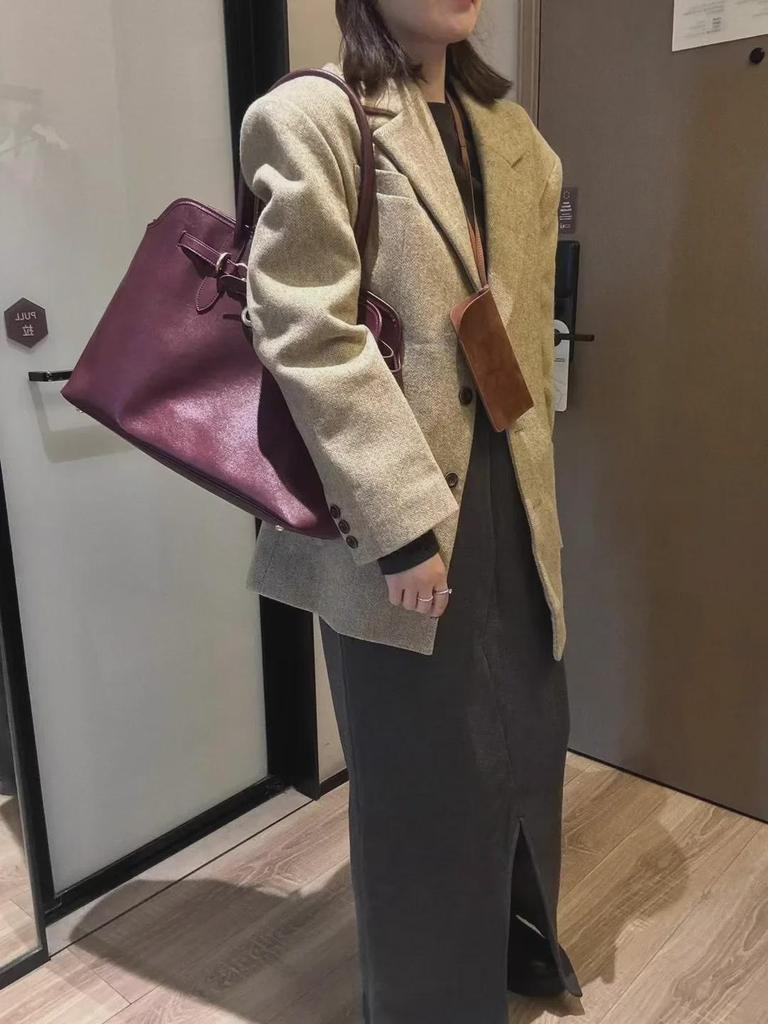 Винтажная сумка-тоут Bowling из воловьей кожи - сумка на плечо и подмышку