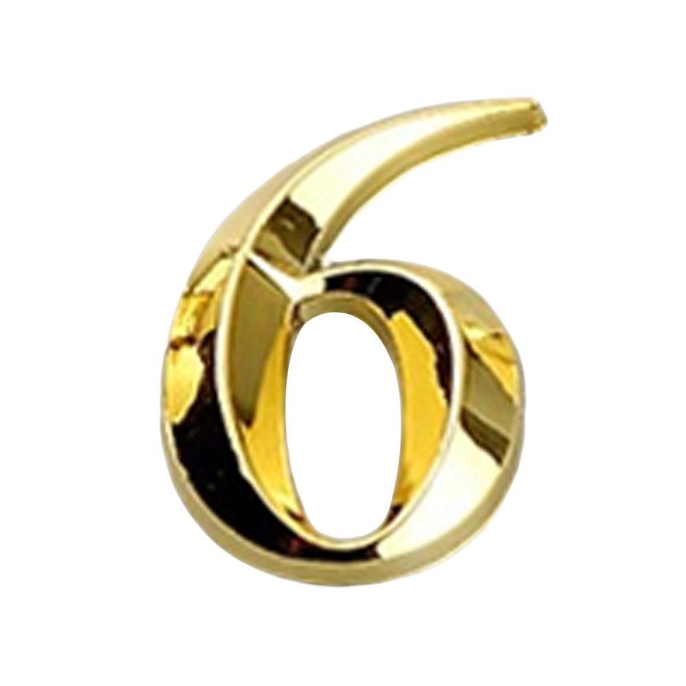 АБС литье под давлением номер двери золотые цифры от 0 до 9 креативная табличка этикетка для улицы