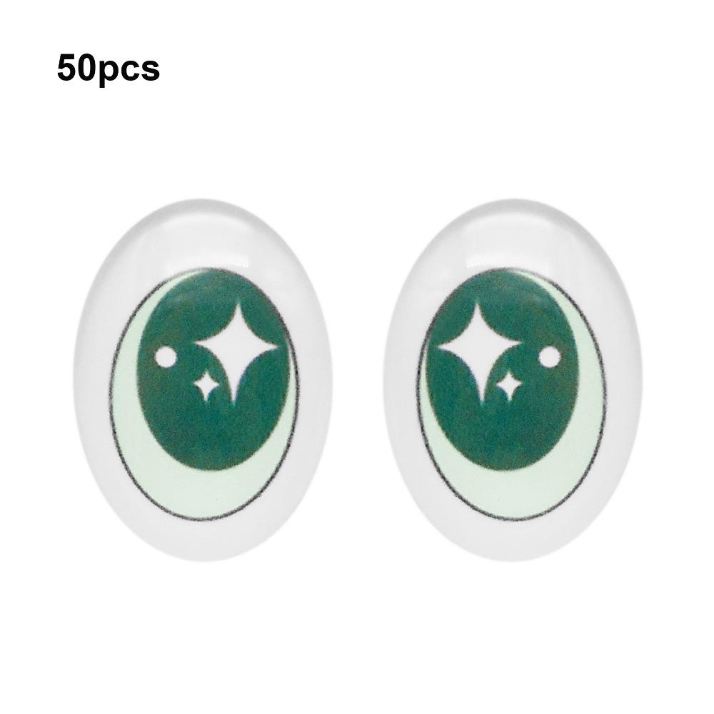 50pcs High Transparency Doll Eyes Accessories Multistyles Simulation Glass Eye Patches