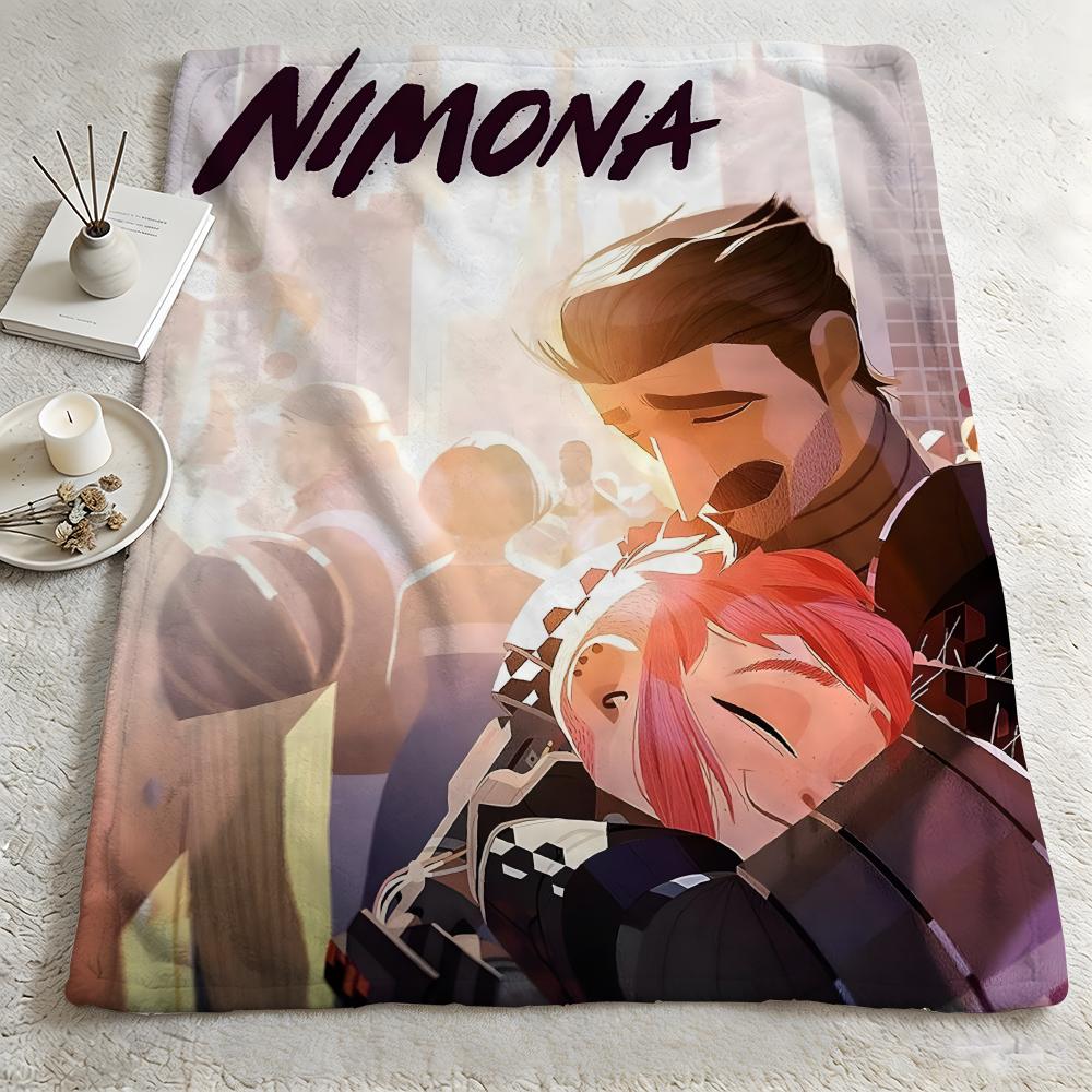 animation NNimonaa Throw Warm Soft Flannel Blanket Multiuse for Sofa Bed Camping Travel Nap