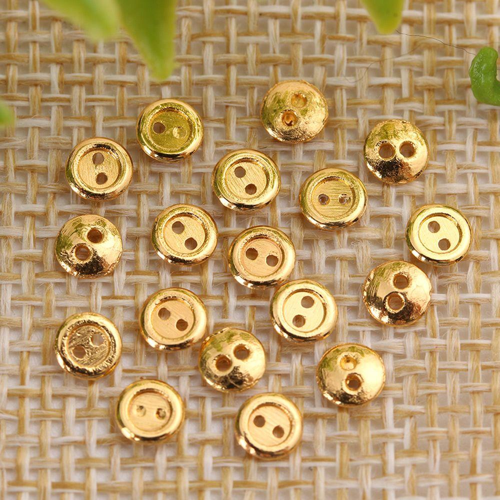 Accessories Two Holes Mini Metal Buttons DIY Doll Clothes Clothing Sewing Craft Dolls Strap Buckles