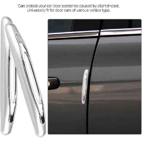Car Metal Bumper Grey,5M Door Car Metal Door Bumpers for Guard Protector Accessories Exterior Doors Anti Scratch Protectors,4pcs Car Door Guards Trim