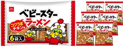 Oyatsu Company Baby Star Ramen Rich Uma со вкусом курицы 6 пакетиков по 138 г x 15 пакетиков с арахисом для родителей и [Официальный] (общий ребенок)